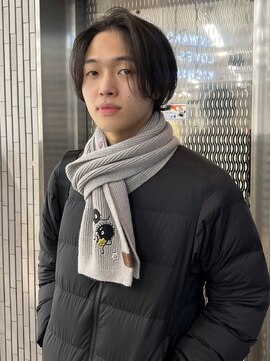 ゼストプール(ZEST POOL) サイドパート　センターパート　メンズヘア