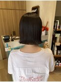 大人綺麗ボブ/藤沢/髪質改善縮毛矯正/ショート/脱白髪染め透明感