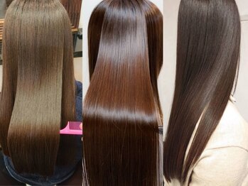 OHI 赤羽店の写真/【髪質改善】酸熱ストレート+トリートメントは髪に優しくクセ/ウネリを改善!髪質改善＆矯正の良いトコ取り!