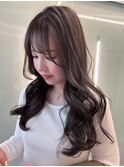 【前田七音】グレージュ/韓国風巻き/透明感カラー