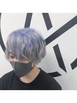 アルケム 学芸大学(AlChem) 【Hana指名】銀と青で縞々[学芸大学前/ハイトーン]