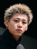 フィフス(fifth) ブロンドスパイキーショートメンズ短髪ブリーチカラーfifth原宿