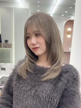 ロンドリゼル 札幌(Lond RiseL) ◯ オリーブグレー/韓国/レイヤーカット/髪質改善/縮毛矯正/札幌