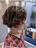 ショートボブ×パーマ