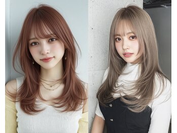アジールヘア 池袋東口店(agir hair)の写真/結んでも下ろしても可愛い◎顔周りのレイヤー大人気★流行りの韓国風/ウルフ/小顔カット♪/[池袋東口/池袋]