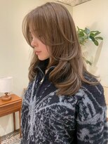 ハーパーズ 渋谷(harpers)&nbsp;バタフライレイヤーカットアッシュベージュ