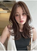 大人可愛い20代30代40代インナーカラー小顔ウルフレイヤーボブ