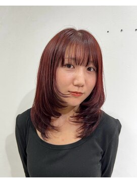 シエル(Ciel) レイヤーカット、アプリコットカラー