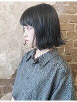 マギーヘア(magiy hair) magiy hair　[nico] 外ハネミディ下北沢黒髪　ひし形シルエット