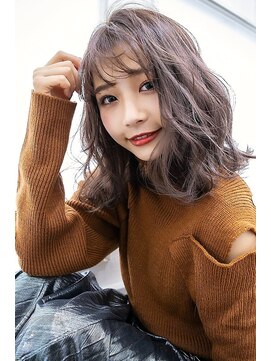 アンジェリカ 名古屋店(ANGELICA) ANGELICA シースルーバング　レイヤーボブ　ラベージュ