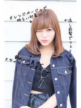 ピールアーク(peal ark) インスタ人気♪内巻きミディ×愛されベージュカラー