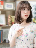 黒髪アッシュ小顔ハイライトカラー大人ボブa川口20代30代40代