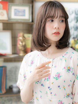 カバーヘア ブリス 川口(COVER HAIR bliss) 黒髪アッシュ小顔ハイライトカラー大人ボブa川口20代30代40代