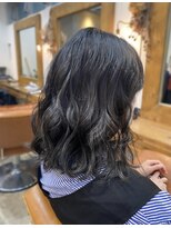 ★廣中優奈★10代20代韓国風ブルーブラック