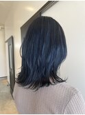 レイヤーカット/レイヤーロング/ブルーグレージュ