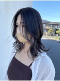 ハッシュカット×レイヤーカット×インナーグレージュ