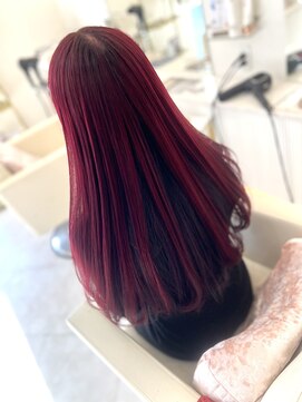 シャルム バイ アローズ 久留米店(CHARM BY AROSE) ツートンデザインカラーワンカール美シルエットロング20代30代