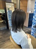 グレージュ×レイヤーボブ