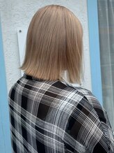 リコ 池袋東口店(Liko) 【Liko　池袋東口店】ミルクティーベージュ　切りっぱなしボブ