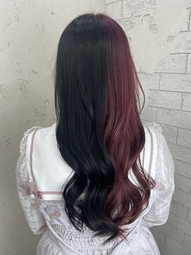 プライズ 表参道原宿店(prize) 黒×ピンク個性的なツートンカラー