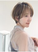 黒髪ボブルフネビージュ小顔ワンレンスペインカール