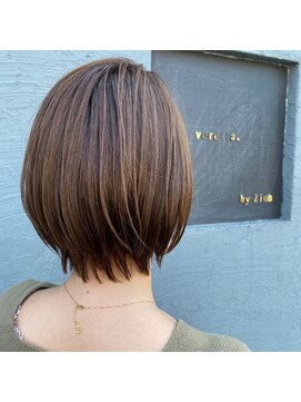 ベレッタ ネヤガワ(veretta. neyagawa) 丸みショート/ニュアンスカラー/ベージュ/丸みシルエット/小顔