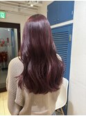 ブリーチなし暖色カラー高発色ワインレッド