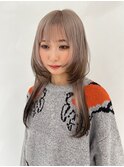 ブリーチハイトーングレージュグラデーション裾カラー