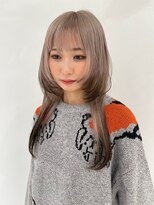 レノ(RENO)&nbsp;ブリーチハイトーングレージュグラデーション裾カラー