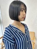 トレヘアー 京都 烏丸(tRe hair)&nbsp;暗髪ボブ　ぱつっとボブ