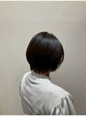 大人可愛い20代30代＊ショートボブ＊アッシュブラック黒髪暗髪