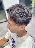 【相模大野カラー】透明感グレー魅せるクールショート