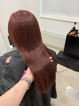 ミニムム バイ ヘアサロンリリ(minimum by hairsalon Re:li) ブリーチなしWカラー・ワインレッド