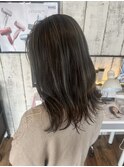 白髪ぼかしハイライト×アッシュグレージュ