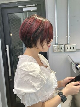 ロク 高田馬場(lok) アンブレラカラー×ショートボブ【lok高田馬場】