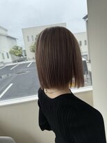 アンレーベル(Unlabel)&nbsp;165. 切りっぱなしボブ/ダークカラー/外ハネ/顔周り