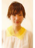 アシメエアリーショート　大人かわいいウェットスタイリング