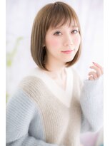 ミック ヘアアンドメイク アップ 駒込店(miq Hair&Make up)&nbsp;ネオシースルーバング透明感ハイライトカラーロブヘアa1