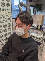 コワファーストナガサキシャンプーボーイ(COIFF1RST NAGASAKI SHAMPOO BOY)&nbsp;ショートアップバング×ツイストスパイラルパーマ