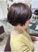ワンカールパーマ×ショートボブ