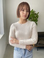 ムード カナザワ(mood kanazawa) 明るめベージュ×ぷっつんボブ