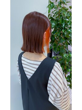 アオ(AO) インナーカラー  オレンジ和