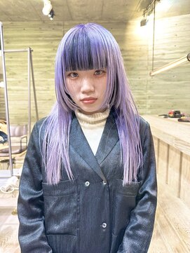 ヲタク(wotaku.) パープルシルバー×ブラック＋ダブルカラーケアブリーチ
