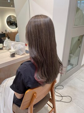 キャンバス バイ ネオリーブ 横浜西口(Canvas by neo.) イヤリングカラー グレージュ ピンク ブリーチ sn