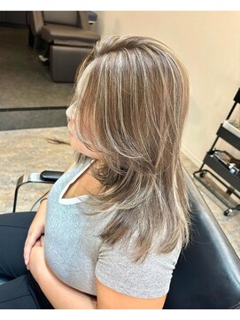 ブレンド 渋谷(BLend) 前髪アンブレラカラーこなれミディイメチェンウェーブパーマ