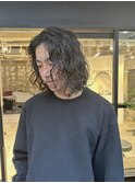 メンズくるくるパーマ/メンズミディアム/メンズボブパーマ