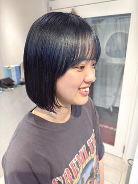 テトラ バイ ネオリーブ 横浜西口店(tetra by neolive) 艶々ぷつっとボブ×ブルーブラック＊*【横浜/横浜駅】