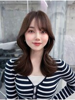 フィヴェント(Fivent)&nbsp;美髪韓国レイヤーイメチェン似合わせワイドバング小顔レイヤー