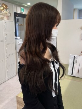 ハチ(HACHI) ブラウンカラー＋羽エクステ