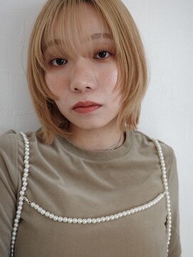 スリール バイ ミリー 江坂(Sourire by milly) 【Sourire江坂】パールベージュ×ボブウルフ